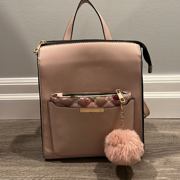 Handbags - Pink Backpack With Pouch